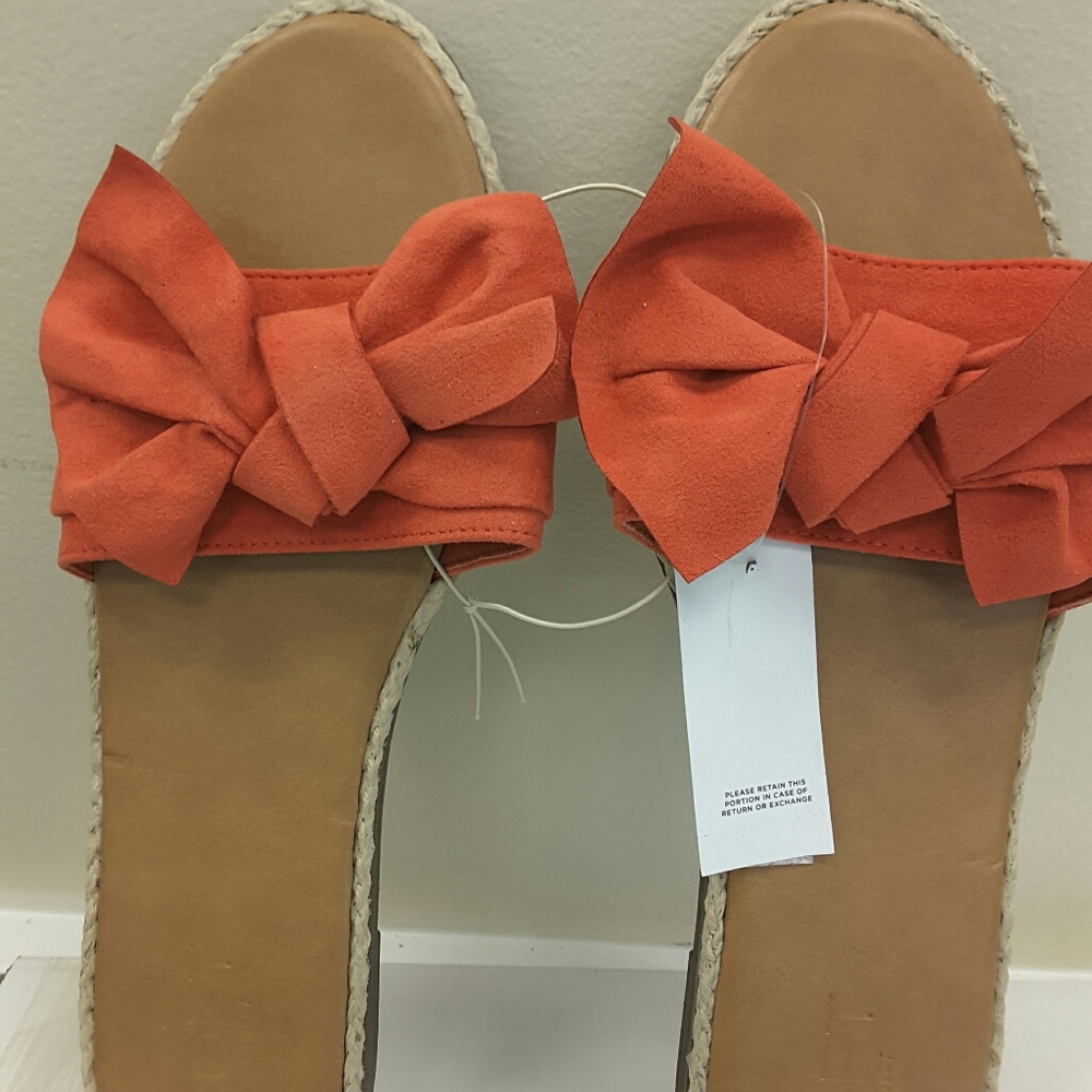 COPY - LOFT OUTLET CORAL ORANGE SANDALS 10 BNWT